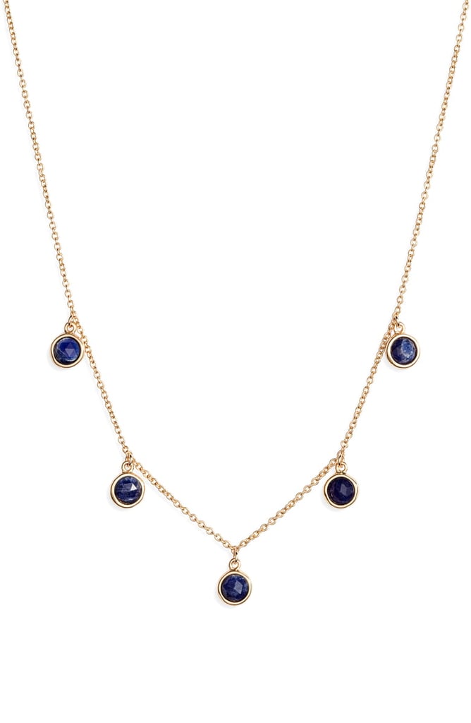 Gorjana Olivia Adjustable Semiprecious Stone Station Necklace