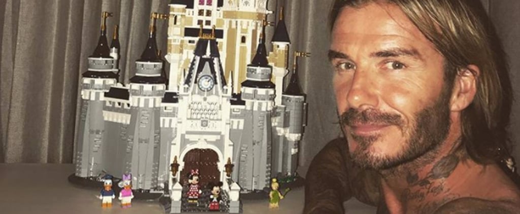 David Beckham Builds Lego Disney Castle