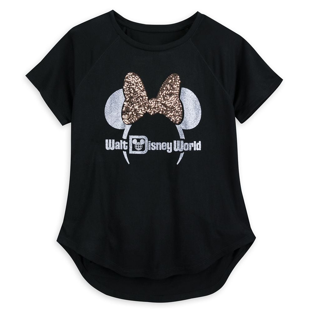 Belle Bronze Minnie Mouse Bow Sequinned T-Shirt