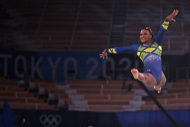 Rebeca Andrade on Floor at the Tokyo Olympics Women's Gymnastics All-Around Final