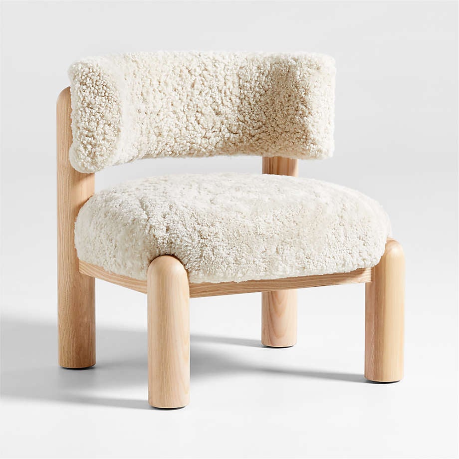 A Statement Chair: Crate and Barrel Harper Shearling Accent Chair