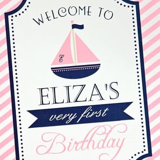 Girlie Nautical-Themed First Birthday Party