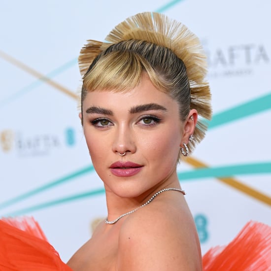 Florence Pugh's Red Sheer Gown at the 2023 BAFTAs