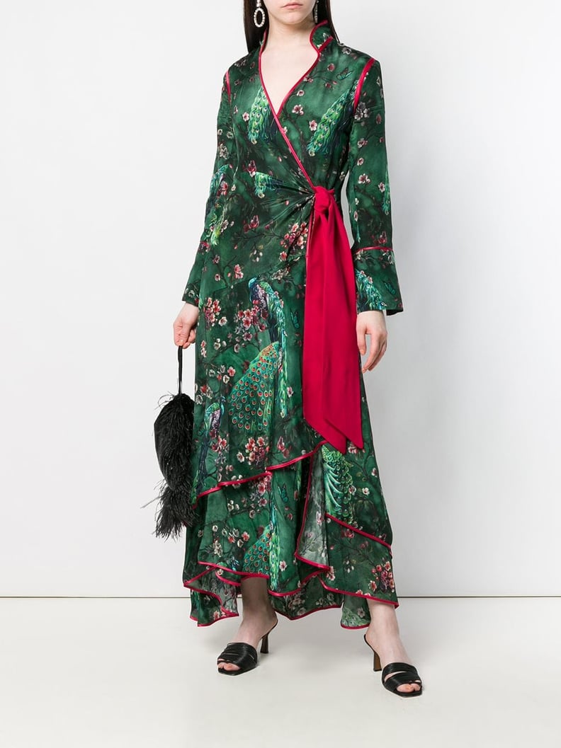 FRS For Restless Sleepers Printed Wrap Kimono Dress
