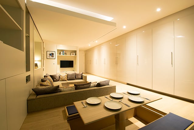 The latest YO! Home prototype clocks in at a jaw-dropping 40 square meters, or about 131 square feet.