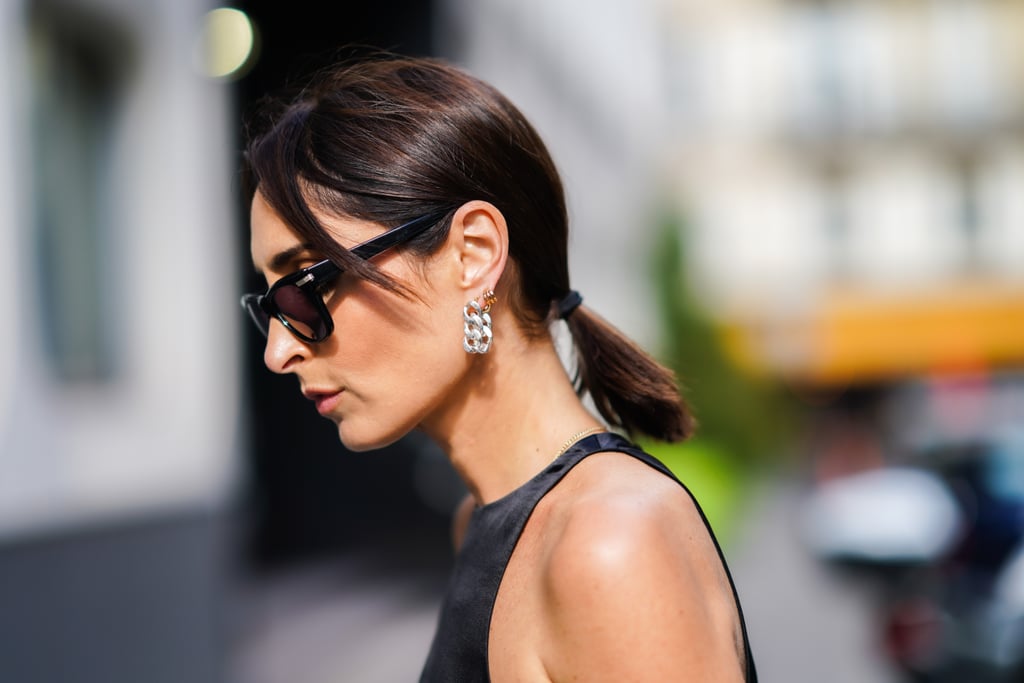 Espresso Hair Color on a Low Ponytail