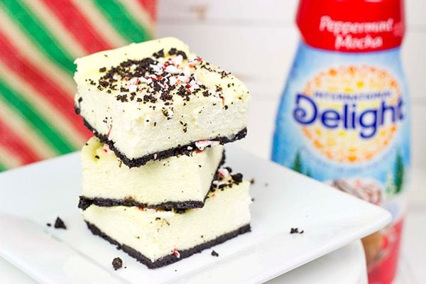 Peppermint Mocha Cheesecake Bars