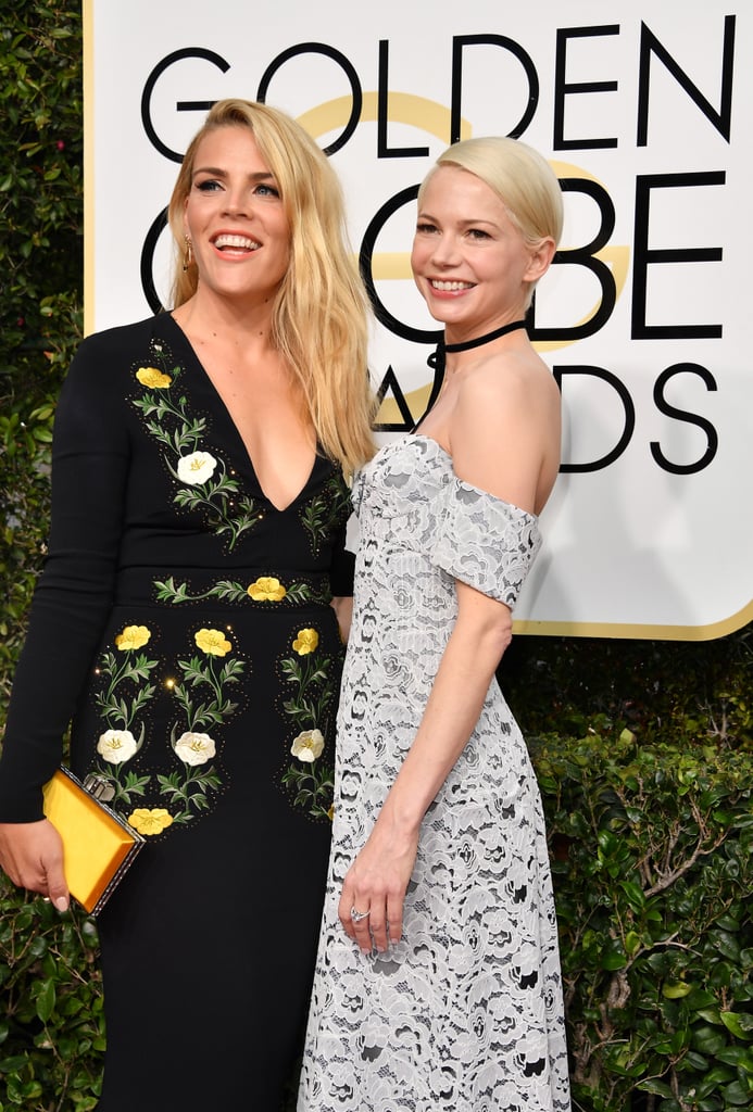 Michelle Williams and Busy Philipps at 2017 Golden Globes