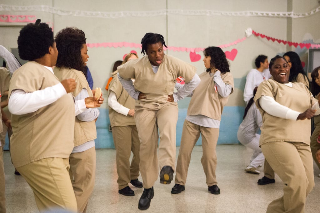 Crazy Eyes (Uzo Aduba) steals the show at the Valentine's Day dance.
Source: Netflix