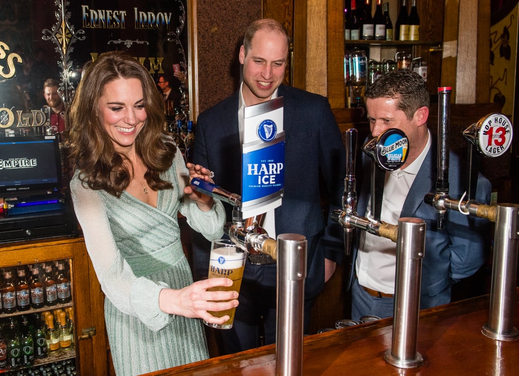 Prince William and Kate Middleton Serve Beers in Belfast