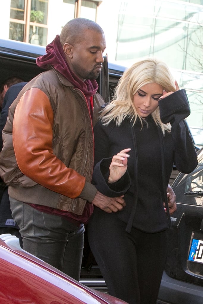 Kanye West and Kim Kardashian in Paris