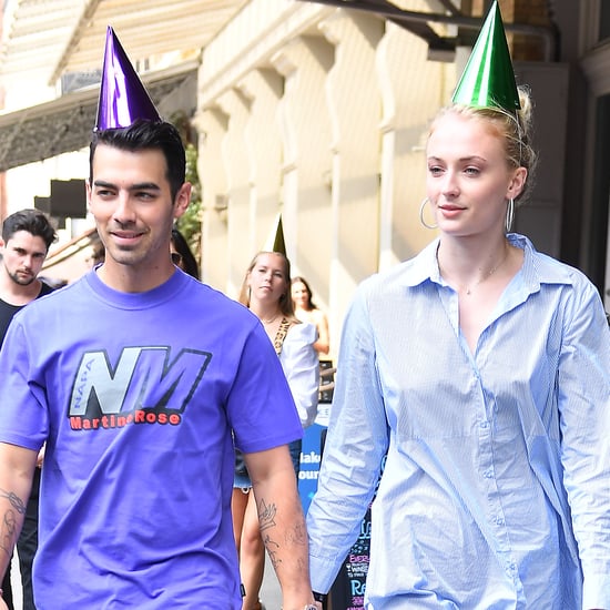Joe Jonas and Sophie Turner Wearing Party Hats in NYC 2019