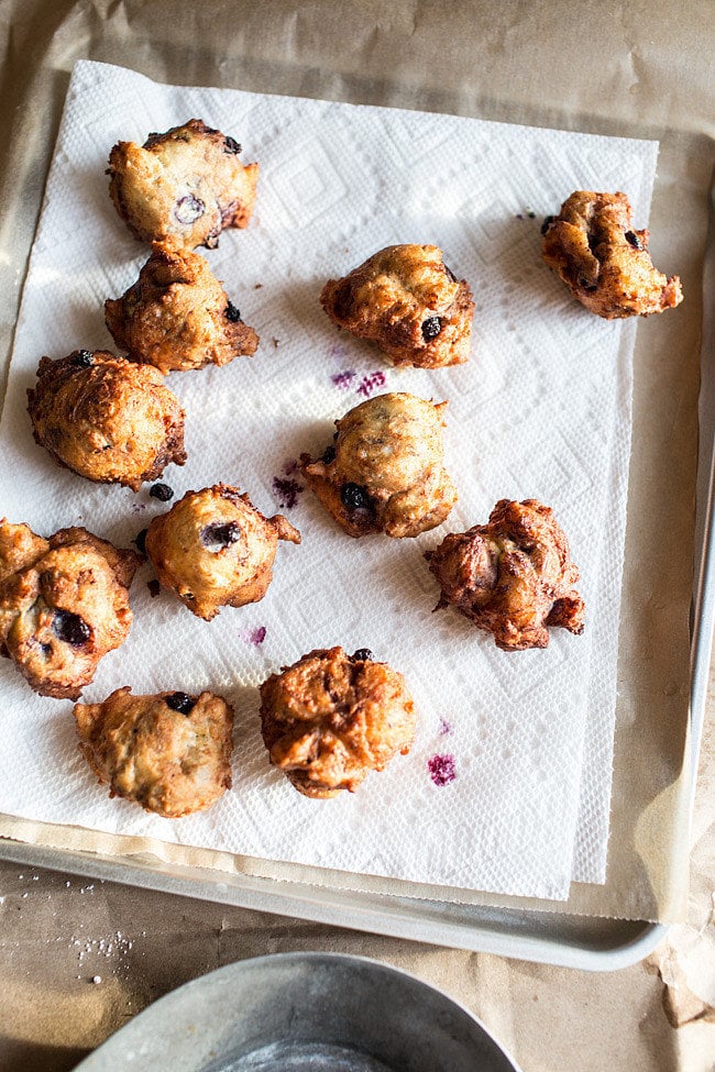 Blueberry and Coconut Ricotta Doughnuts