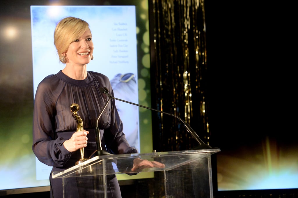 Cate Blanchett accepted her award for best actress.