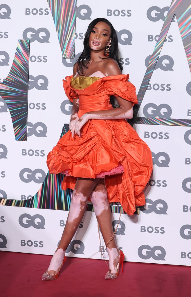 温妮哈洛的薇薇恩·韦斯特伍德礼服在GQ奖项:照片