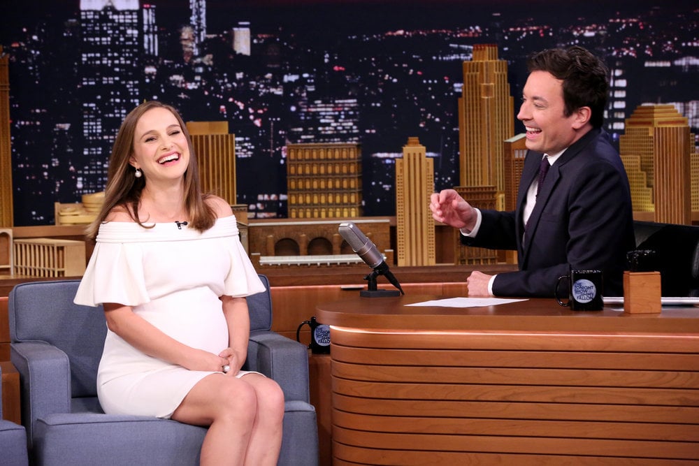 For an appearance on The Tonight Show Starring Jimmy Fallon, the star wore a custom Brandon Maxwell off-the-shoulder mini.