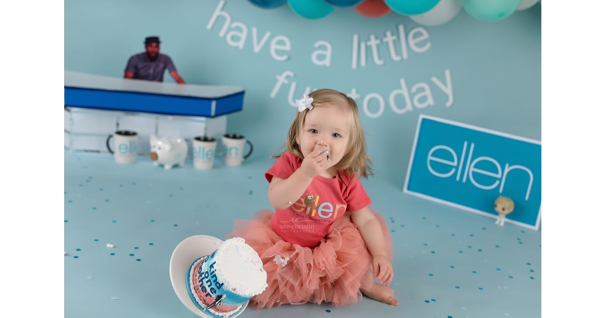 Ellen DeGeneres Cake Smash Photo Shoot POPSUGAR UK Parenting Photo 10