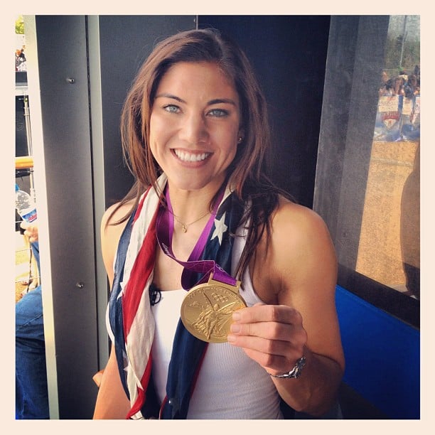 Hope Solo Posed With Her Gold Medal That S A Wrap All The Pics Celebs Shared From London The Olympics Popsugar Celebrity Photo 265