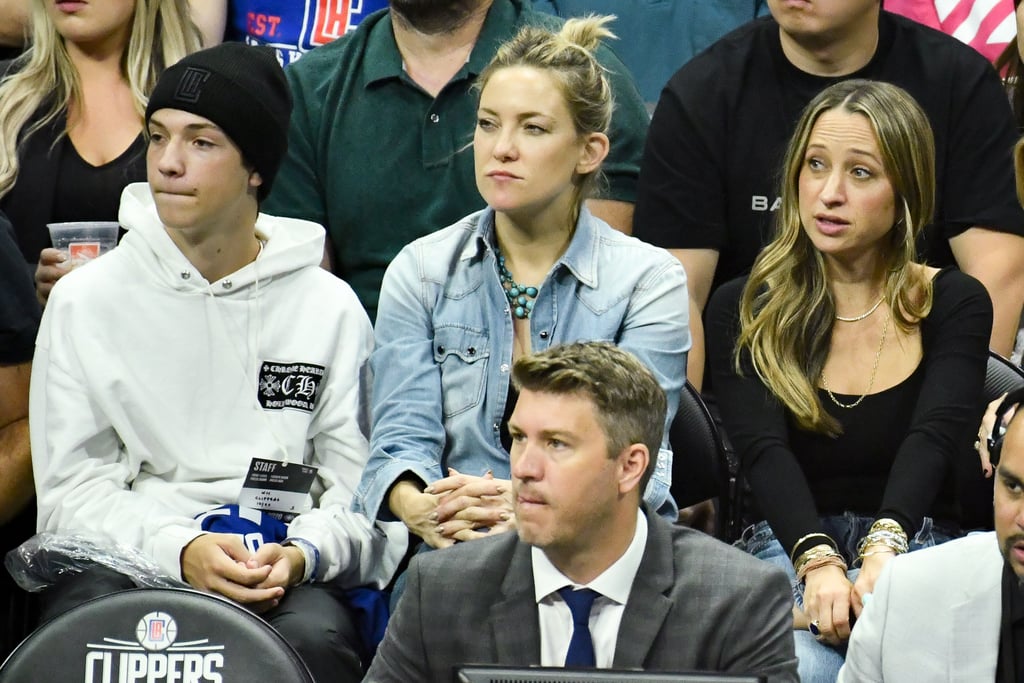 Kate Hudson at Los Angeles Clippers Game With Kids