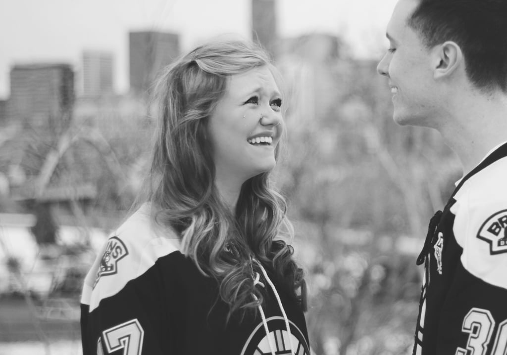 Hockey Fans' Engagement Pictures POPSUGAR Love & Sex