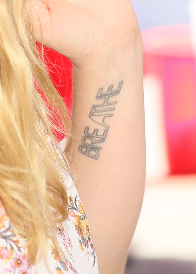 Drew Barrymore's Breathe Tattoo