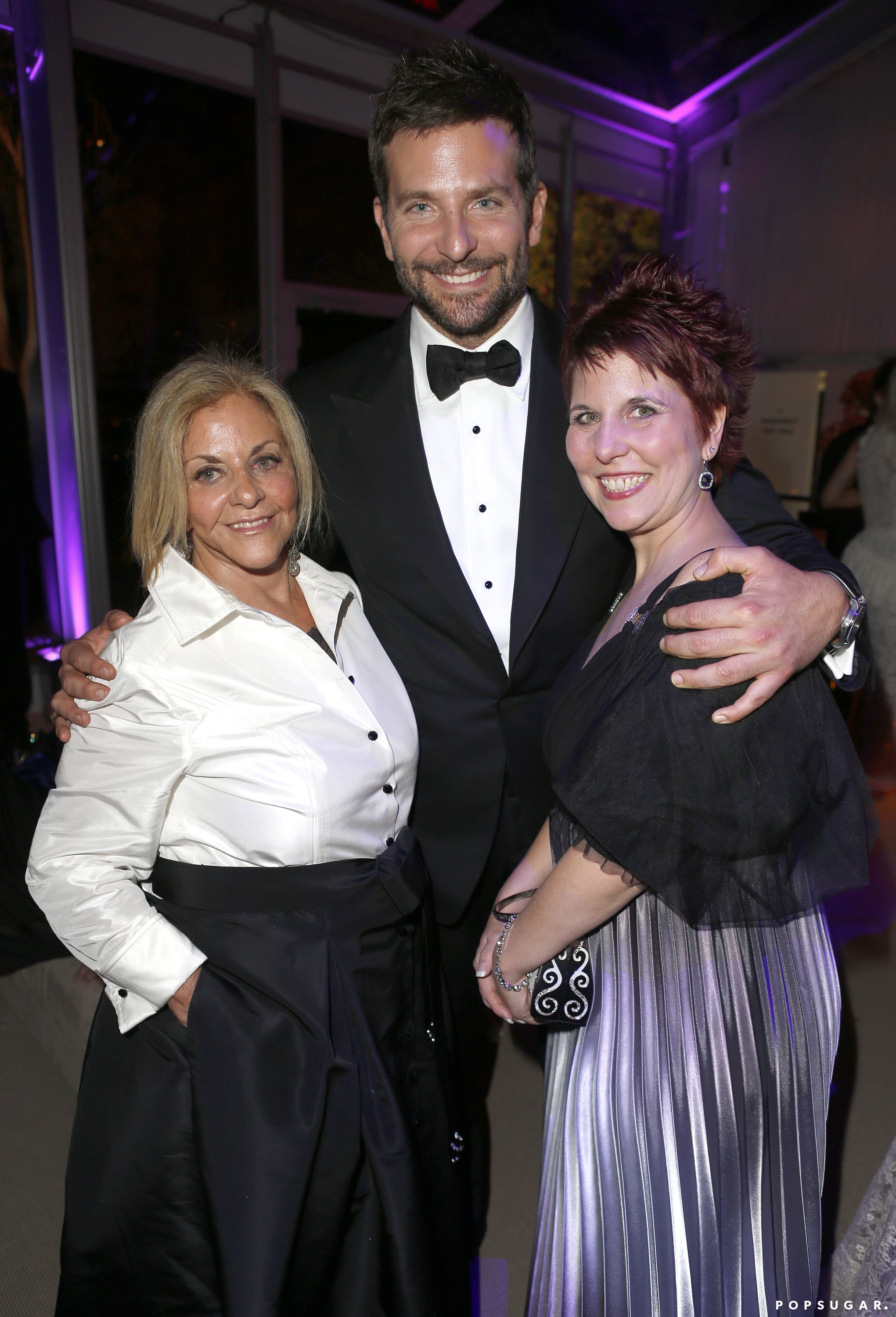 Bradley Cooper posed with his mom, Gloria Campano, and his sister For