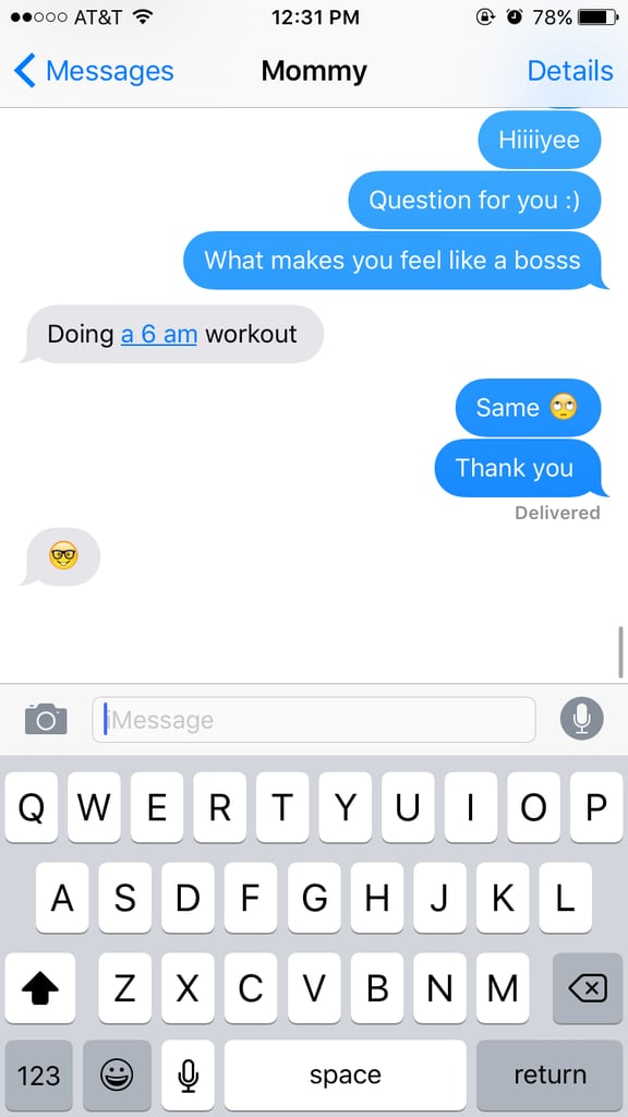 An early workout