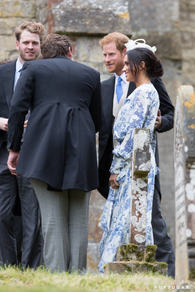 Prince Harry and Meghan Markle at Celia McCorquodale Wedding