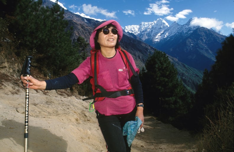 Junko Tabei, from Japan, was the first woman to reach the summit of Everest on May 16, 1975, at the age of 35. Despite being injured in an avalanche at Camp II with 7 other Japanese expedition members, including 6 Sherpas twelve days before, she succeeded