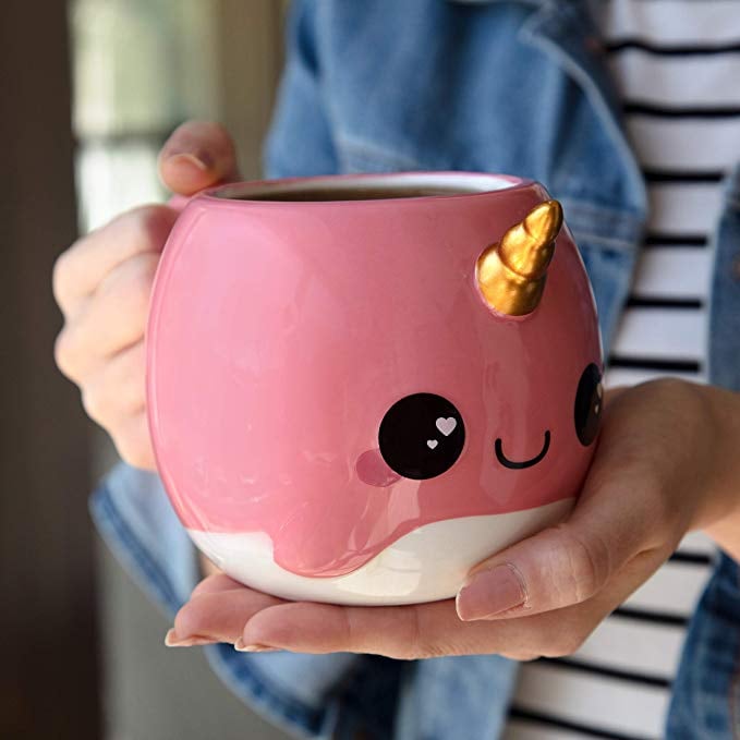 Pink Narwhal Coffee Mug