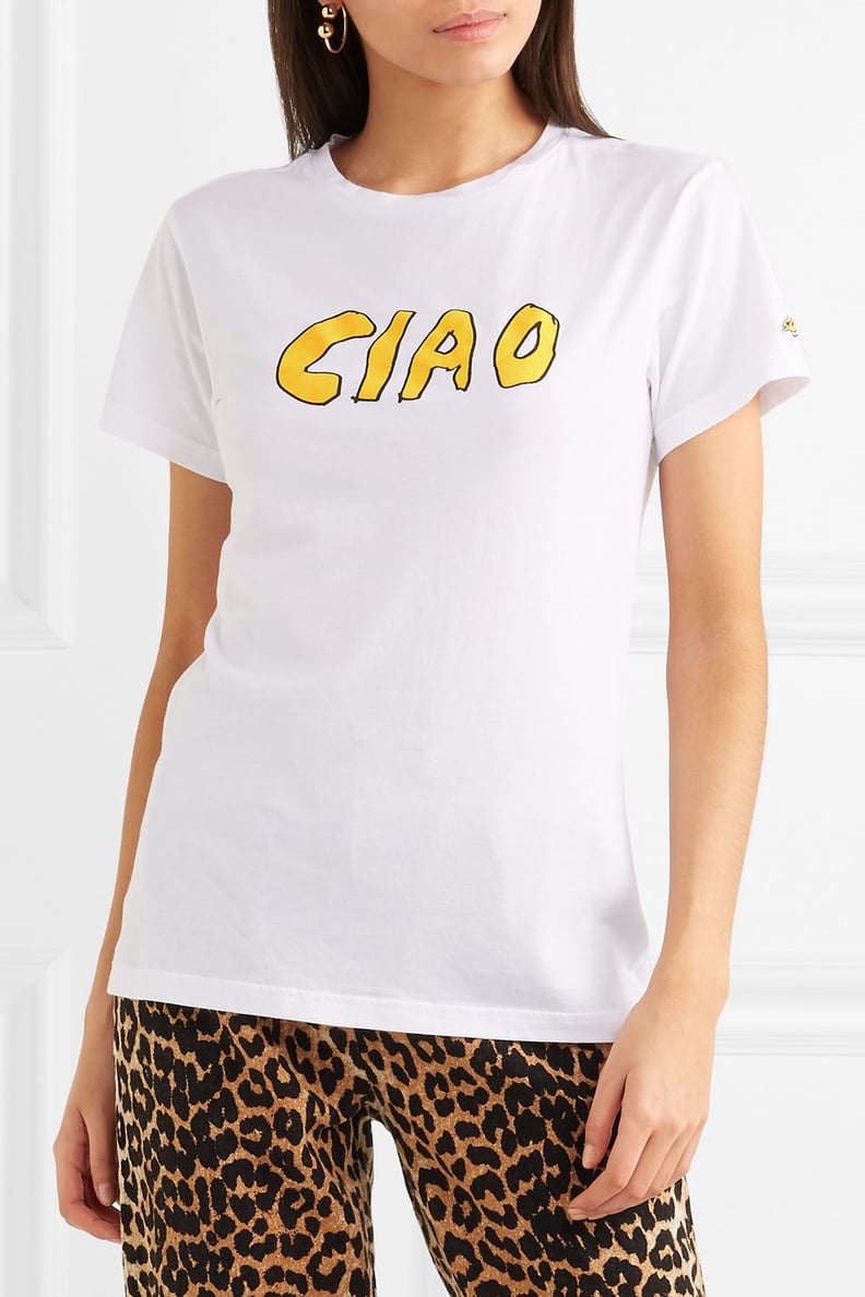 Bella Freud Ciao Printed Cotton-Jersey T-shirt
