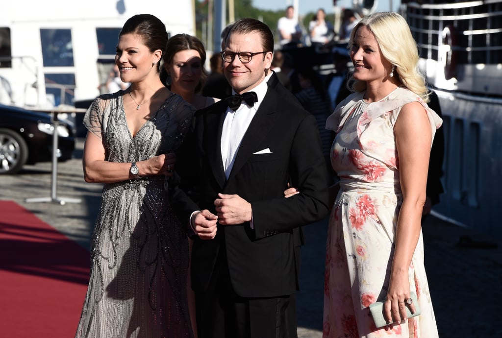 Crown Princess Victoria of Sweden and her husband, Prince Daniel of Sweden, arrived with Princess Mette-Marit of Norway.