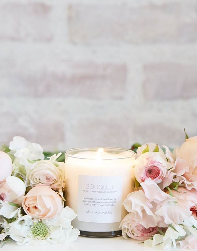 If you love Lauren Conrad's decor aesthetic, grab a candle and surround it with flowers (i.e. this would look great on a mantle).