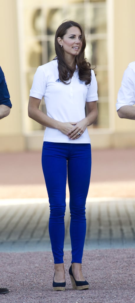 . . . and what list of Kate's most budget-friendly items would be complete without her beloved Zara skinny jeans? They cost $45, and Kate has them in many colors including royal blue, black, and navy.