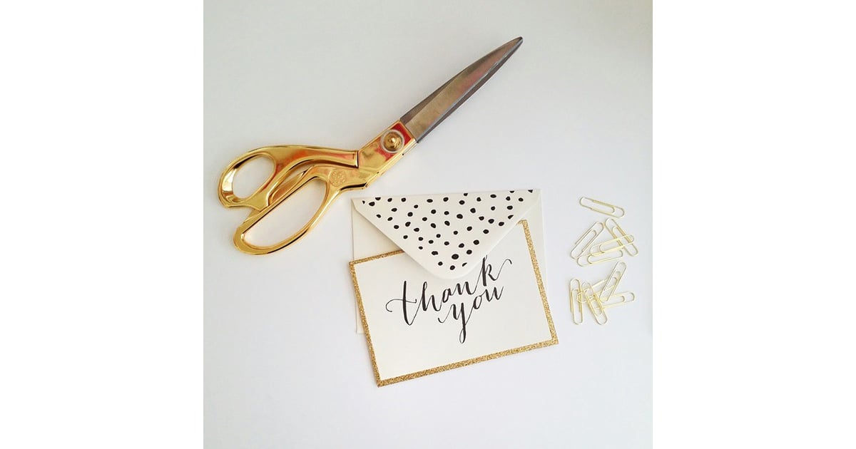 The find goldembossed stationery. HomeGoods Decor POPSUGAR Home