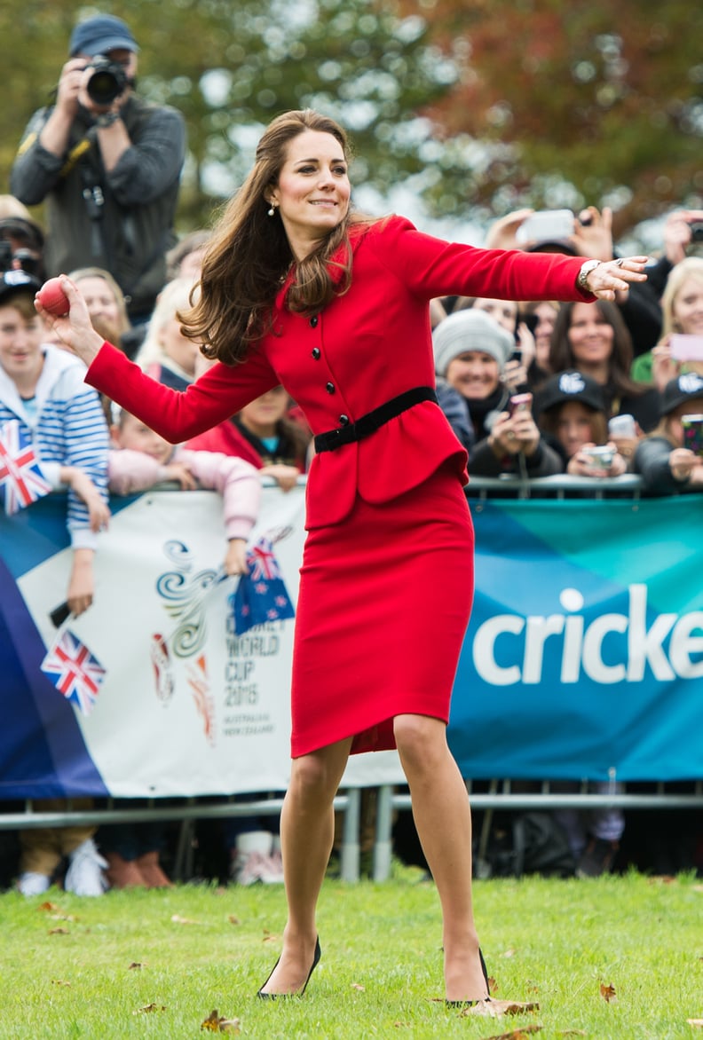 And playing cricket in heels.