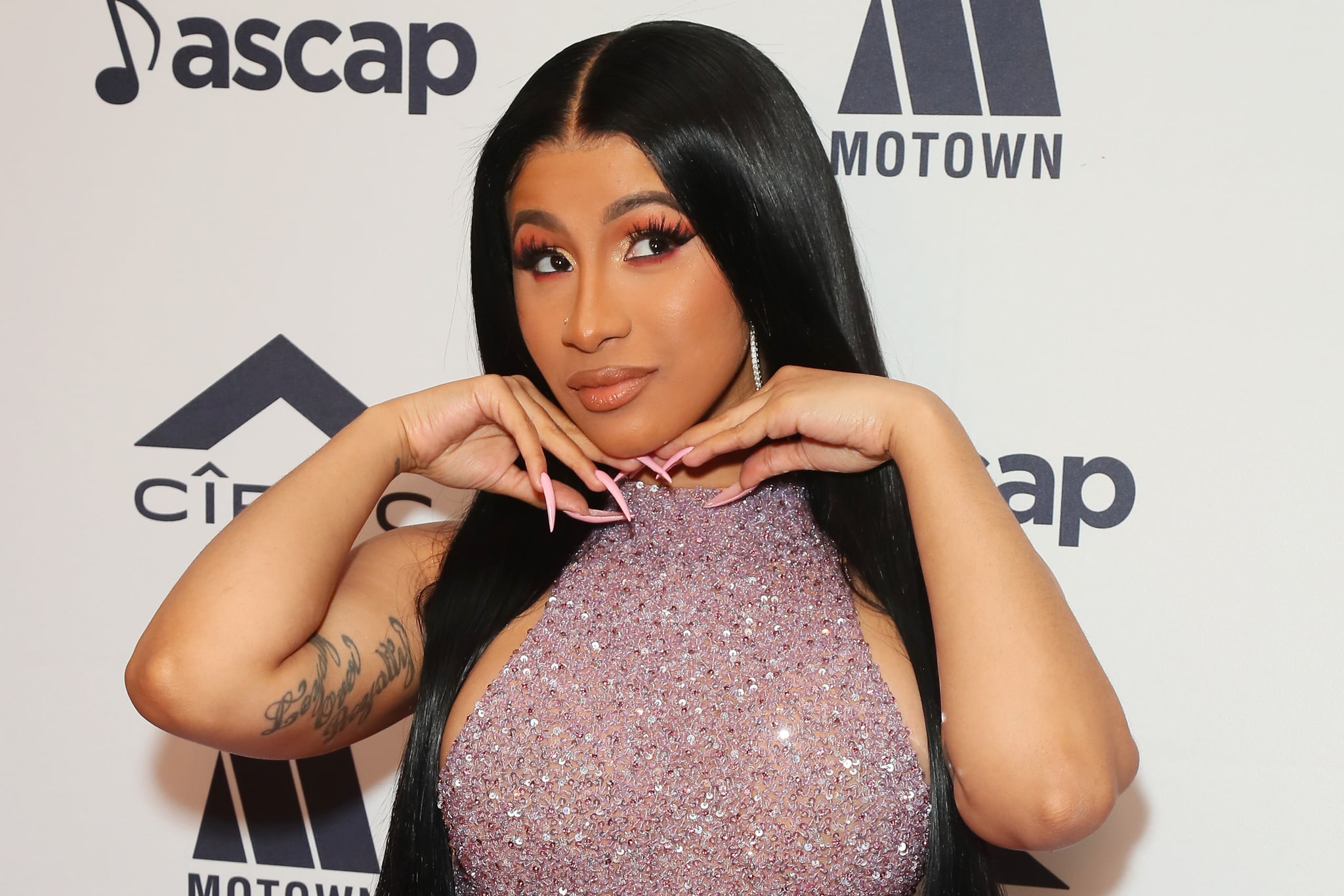 Cardi B Louis Vuitton Nail Art