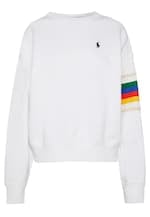 Polo Ralph Lauren Rainbow-Trim Fleece Sweatshirt