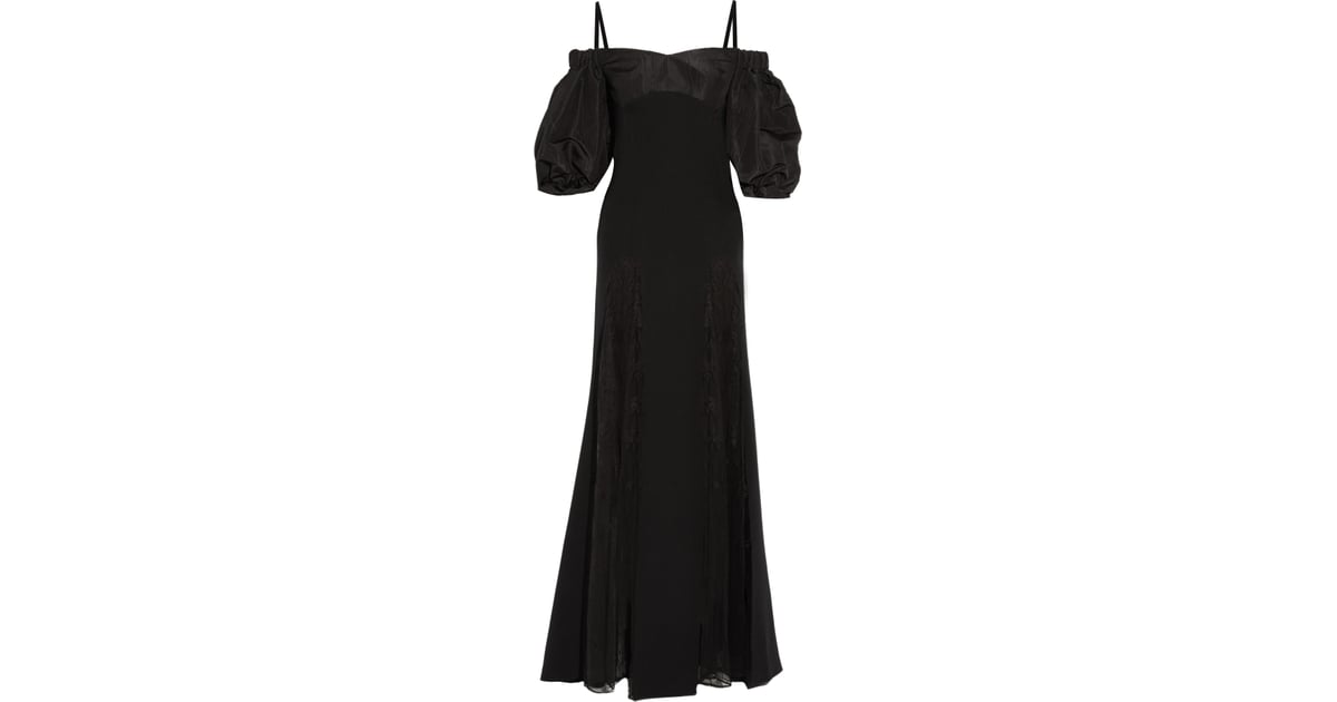 Alessandra Rich Lace and Moire-Paneled Silk-Blend Gown ($2,850 ...
