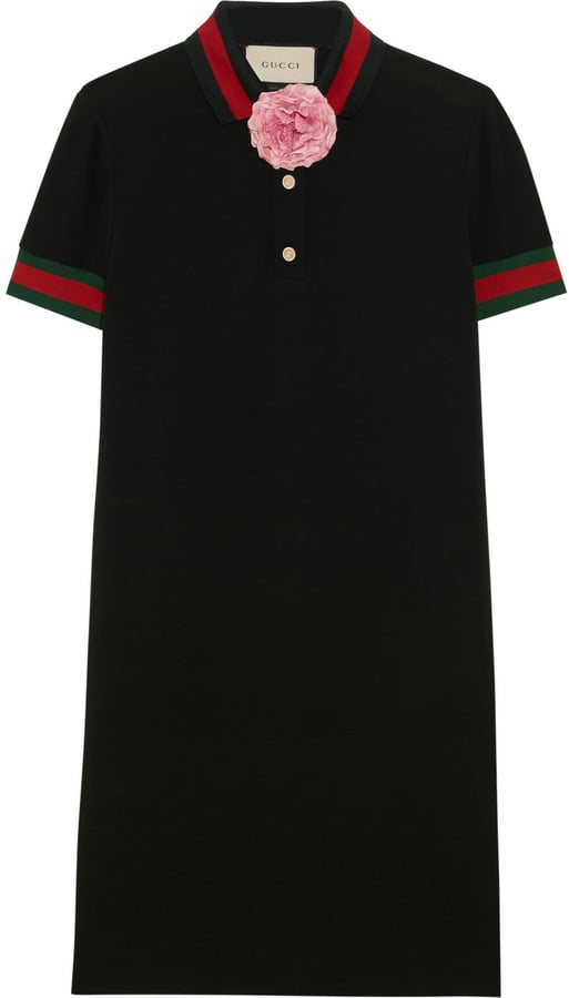 Gucci Floral-Appliquéd Stretch-Jersey Mini Dress ($1,250)