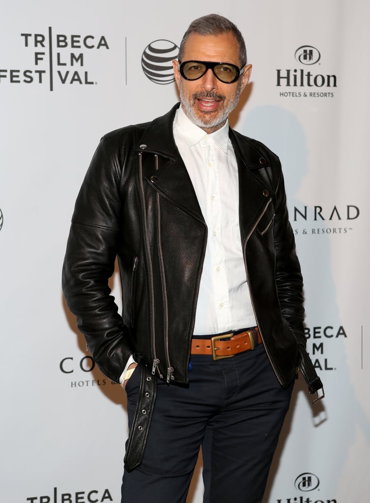 Jeff Goldblum In A Leather Jacket Popsugar Celebrity Uk 