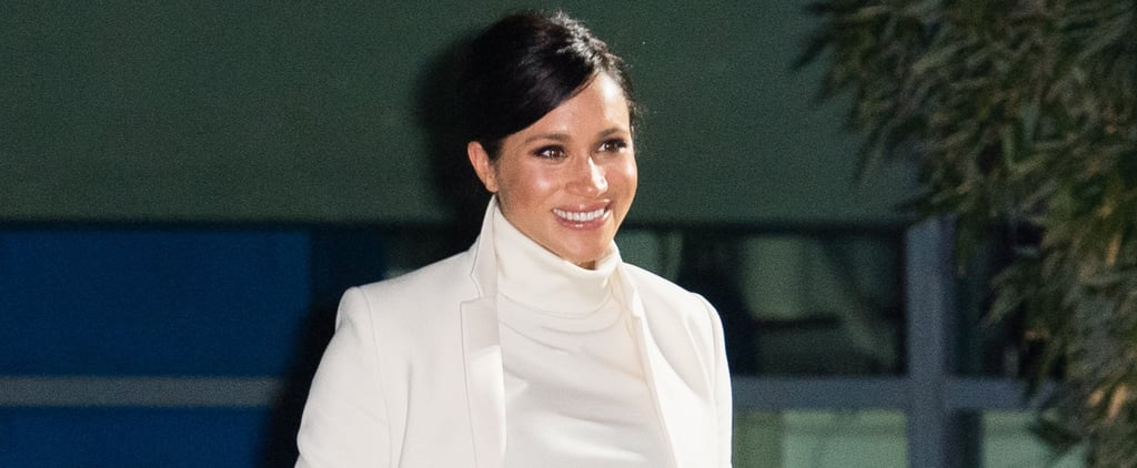 Meghan Markle White Calvin Klein Dress and Coat 2019