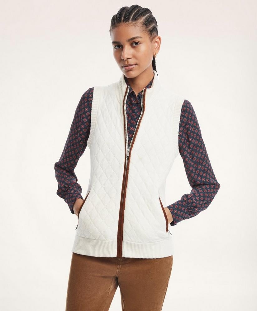 Brooks Brothers Merino Blend Quilted Sweater Vest