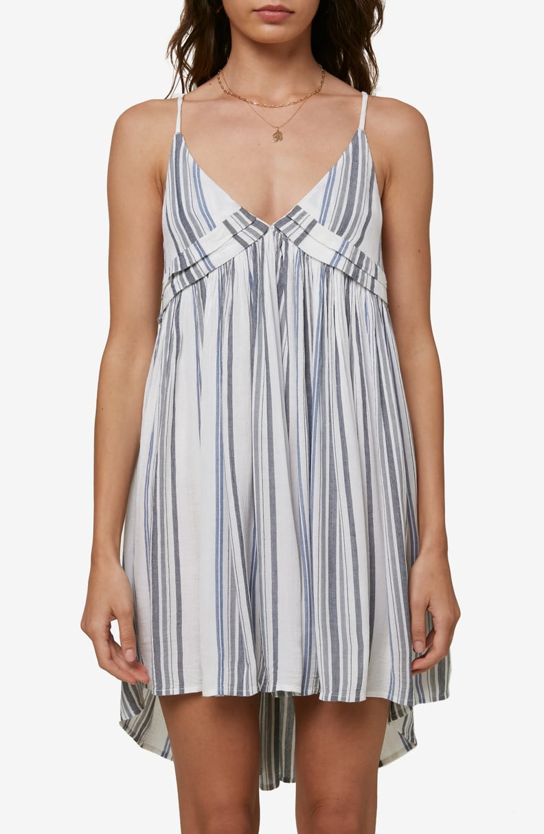 Oneill Saltwater Solids Stripe Cover-Up Tank Dress