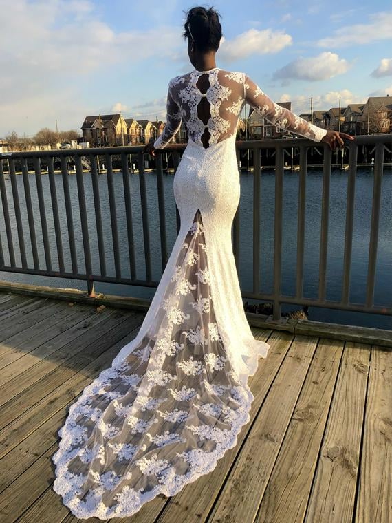 Elena Sequin Lace Bridal Gown