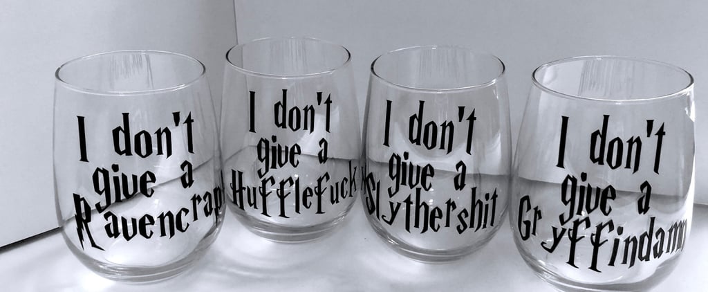 Curse Word Harry Potter Wine Glasses