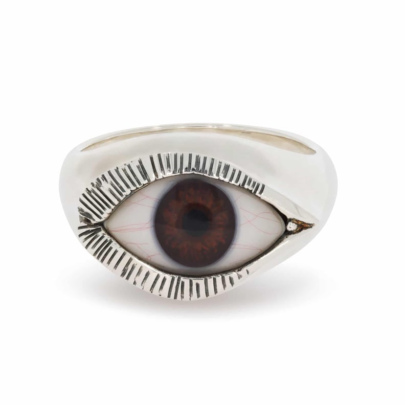The Great Frog Small Dark Brown Eye Ring