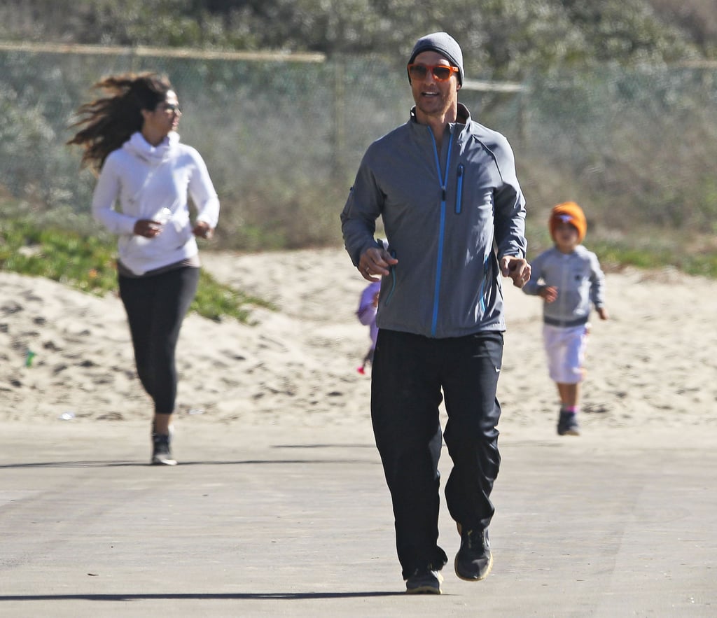 Matthew led his brood on the run.