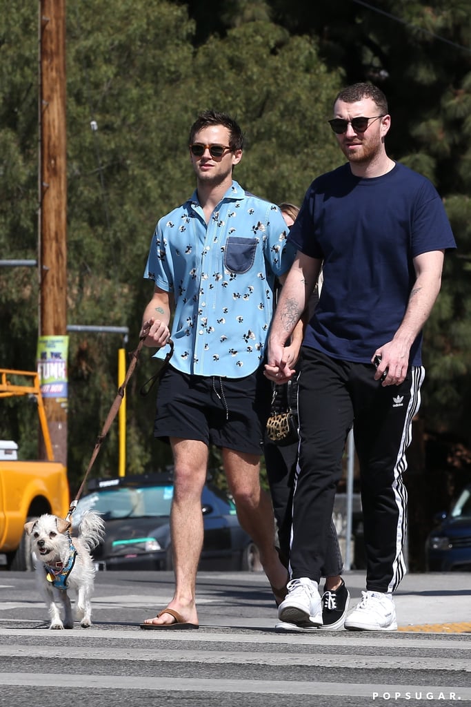 Sam Smith and Brandon Flynn Holding Hands in LA March 2018