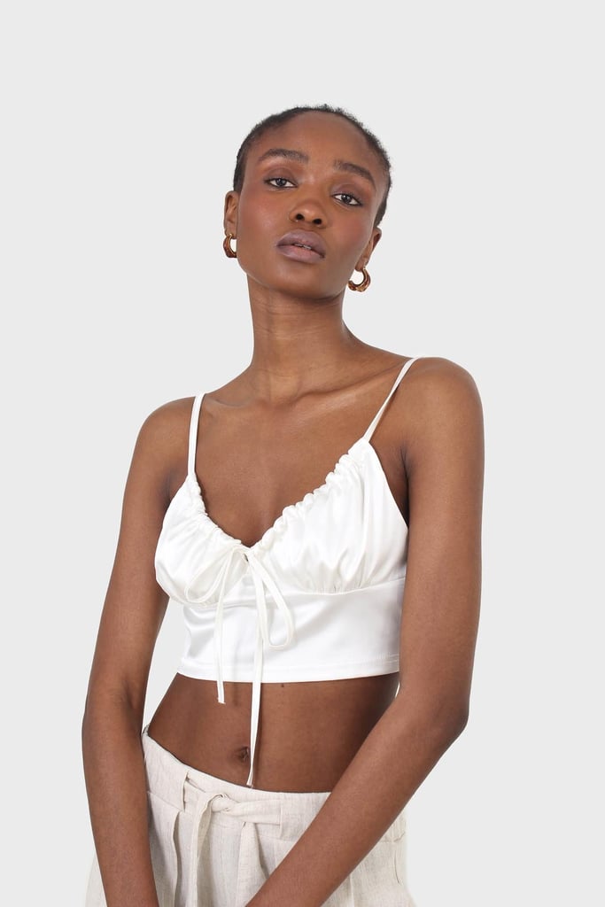 Glassworks London Ivory Milk Maid Cropped Top